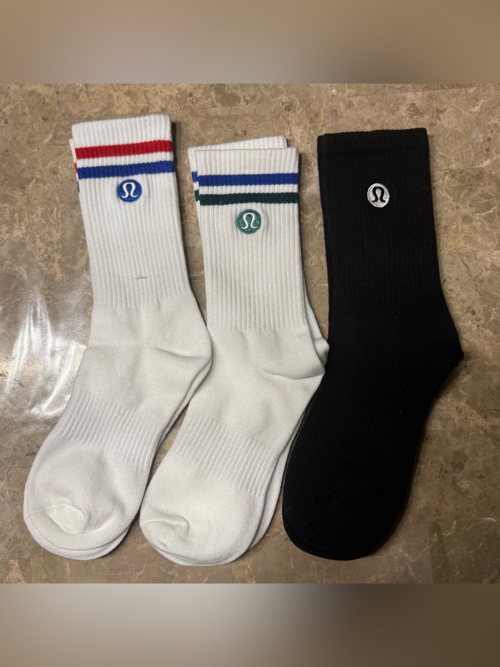 New Women’s Lululemon Athletica Socks 
3 pairs Size Medium 
Socks stretch